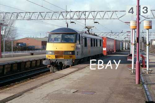 35mm Colour negative of Class 90 90138 at Stafford